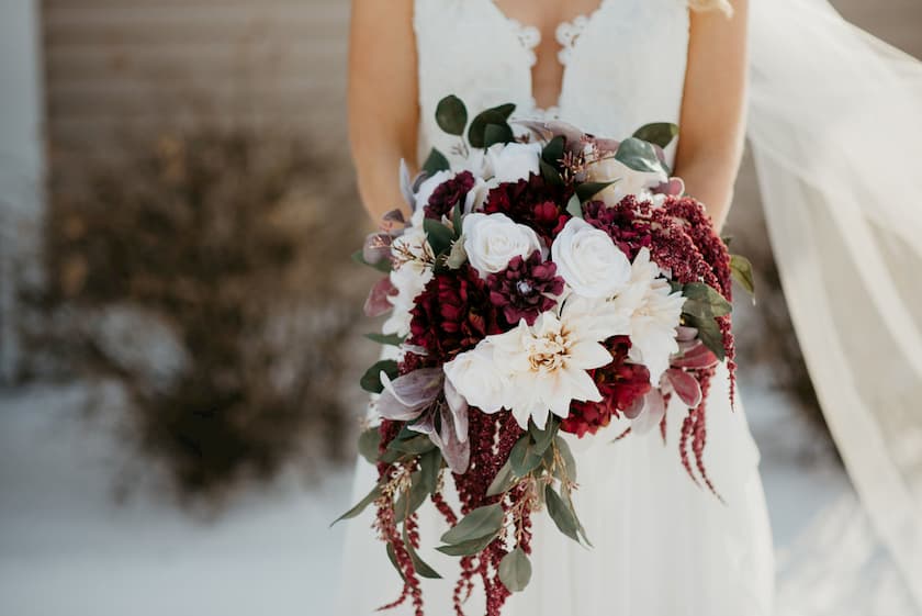 silk wedding bouquet