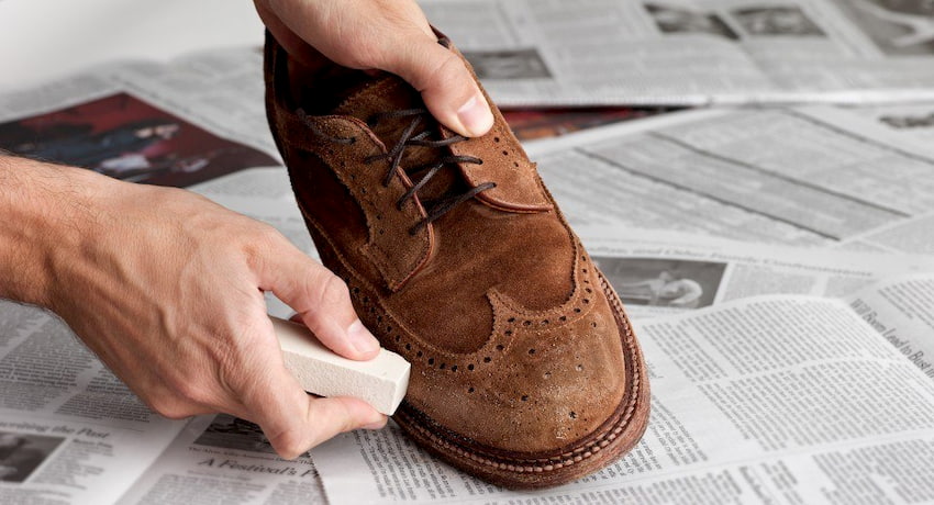 cleaning suede shoes