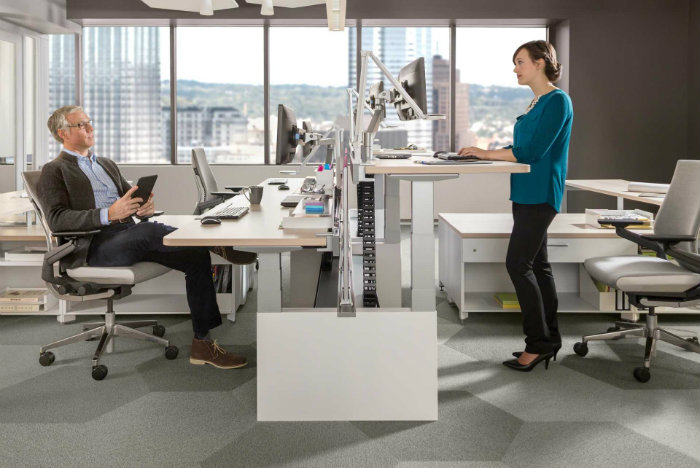 brave new office stand up adjustable workstation