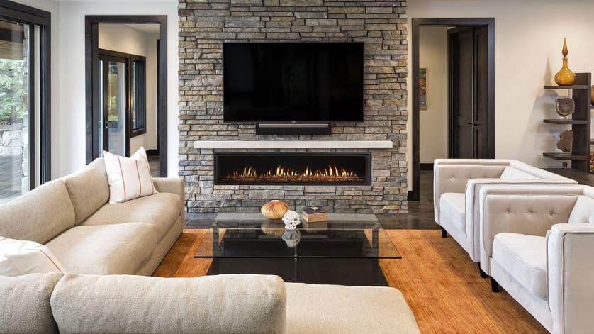 living room with Gas Fireplace