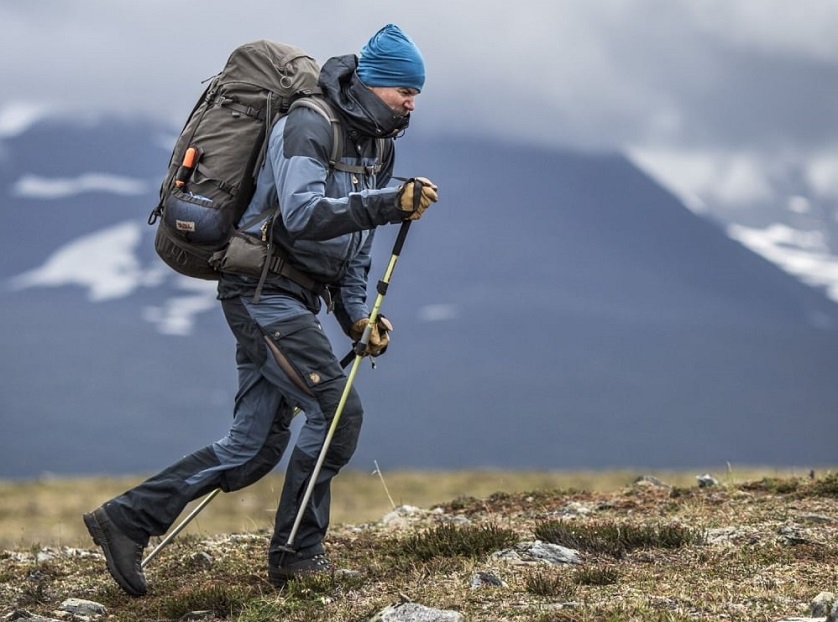 men hiking in wilderness