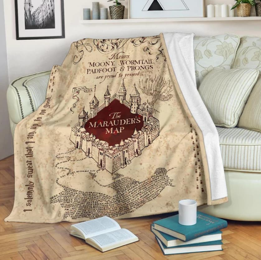 Marauder's Map blanket