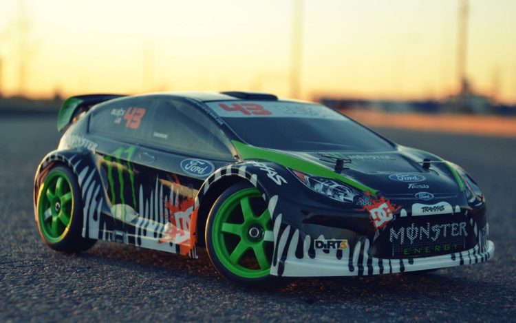 Ford RC drift car on the road