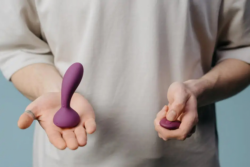 Man using sex toys