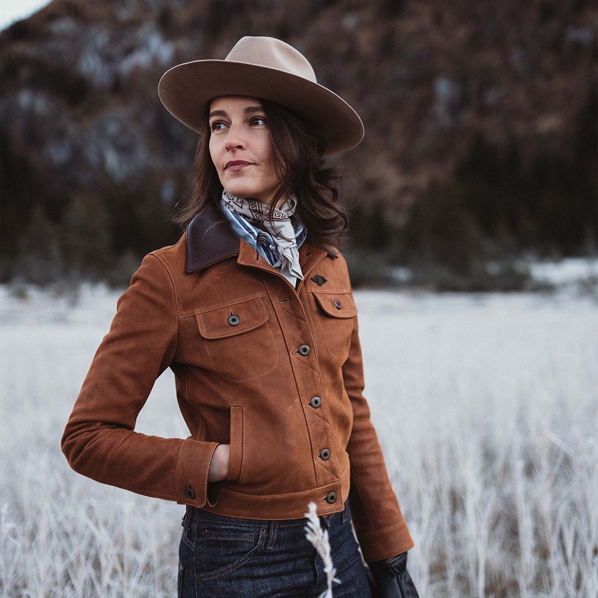 woman wearing western jacket