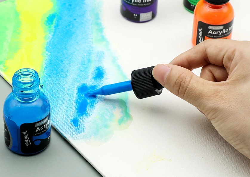 making art with vibrant acrylic inks