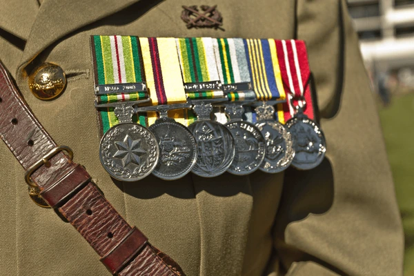 australian medals on Australian soldier 