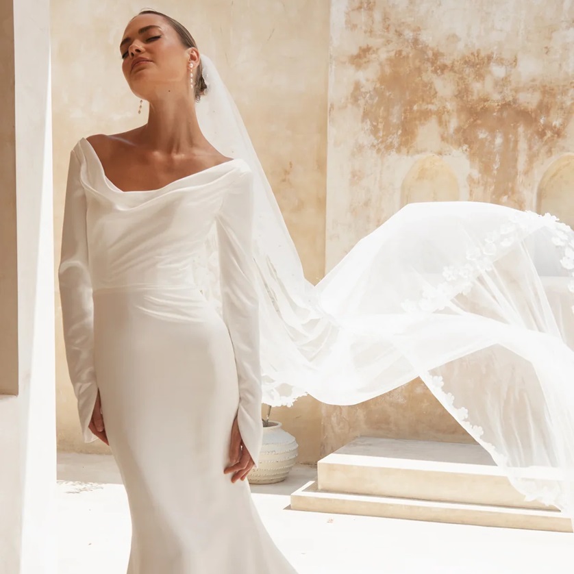 Lola Knight - Marigold - Ivory Flower Wedding Veil