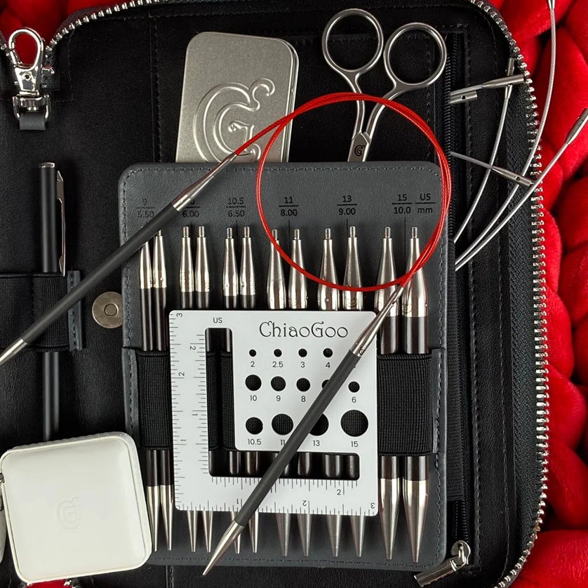 ChiaoGoo Forte Lace 5" (13cm) Interchangeable Circular Knitting Needles - Complete 2.0 Set